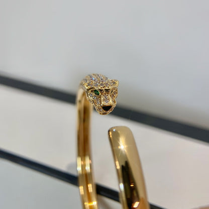 [Windsor Jewelry]PANTHERE GOLD DIAMOND OPEN BRACELET
