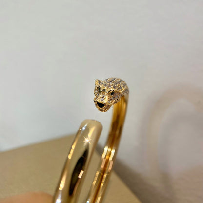 [Windsor Jewelry]PANTHERE GOLD DIAMOND OPEN BRACELET