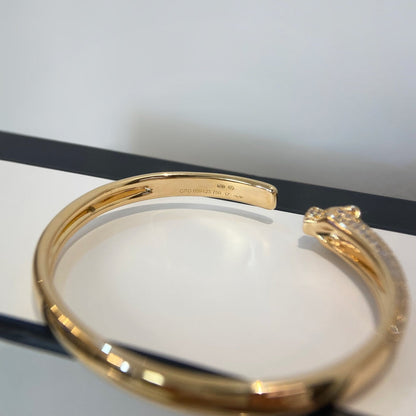 [Windsor Jewelry]PANTHERE GOLD DIAMOND OPEN BRACELET