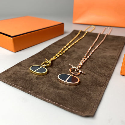 [Windsor Jewelry]CHAINE VERSO BLACK CERAMIC NECKLACE