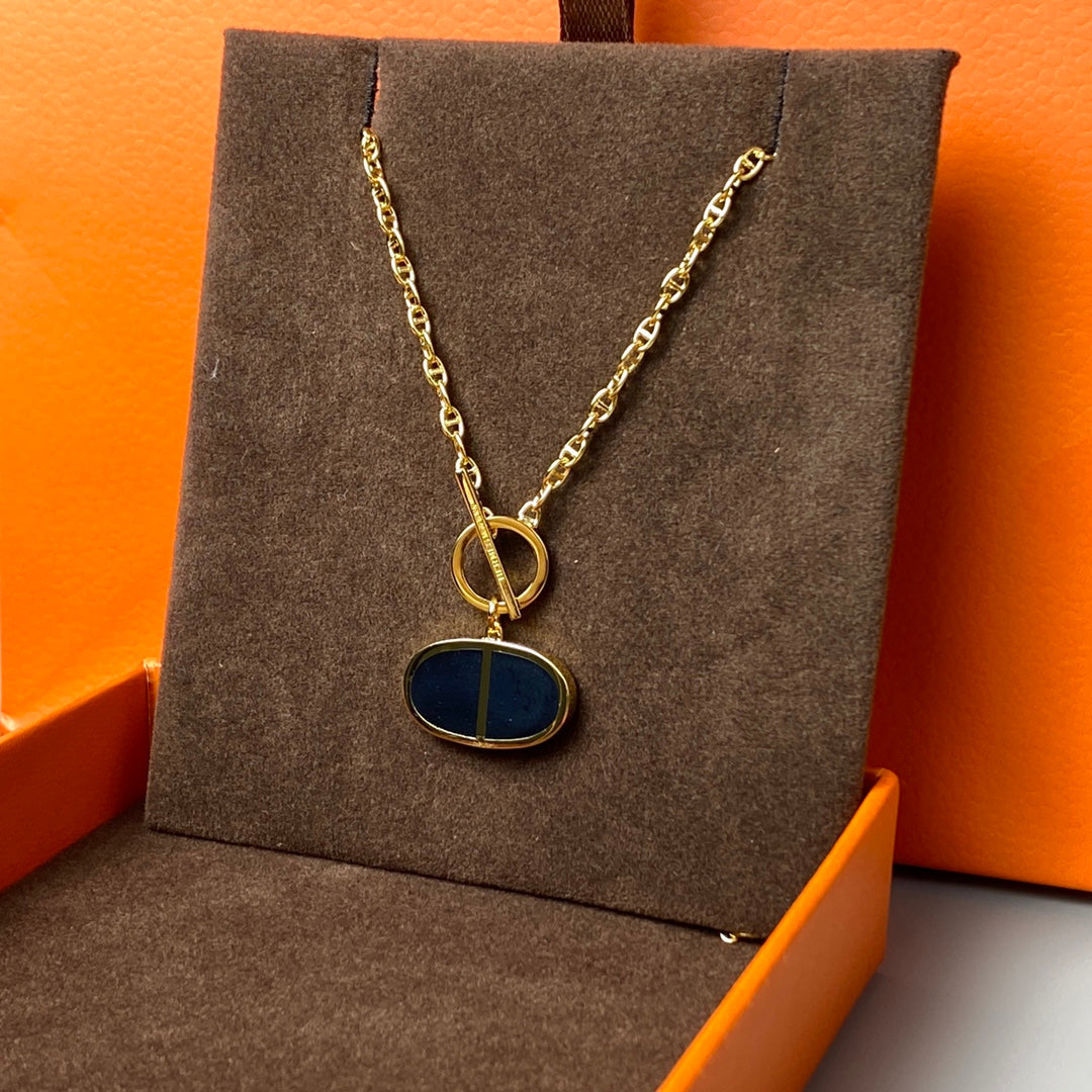 [Windsor Jewelry]CHAINE VERSO BLACK CERAMIC NECKLACE