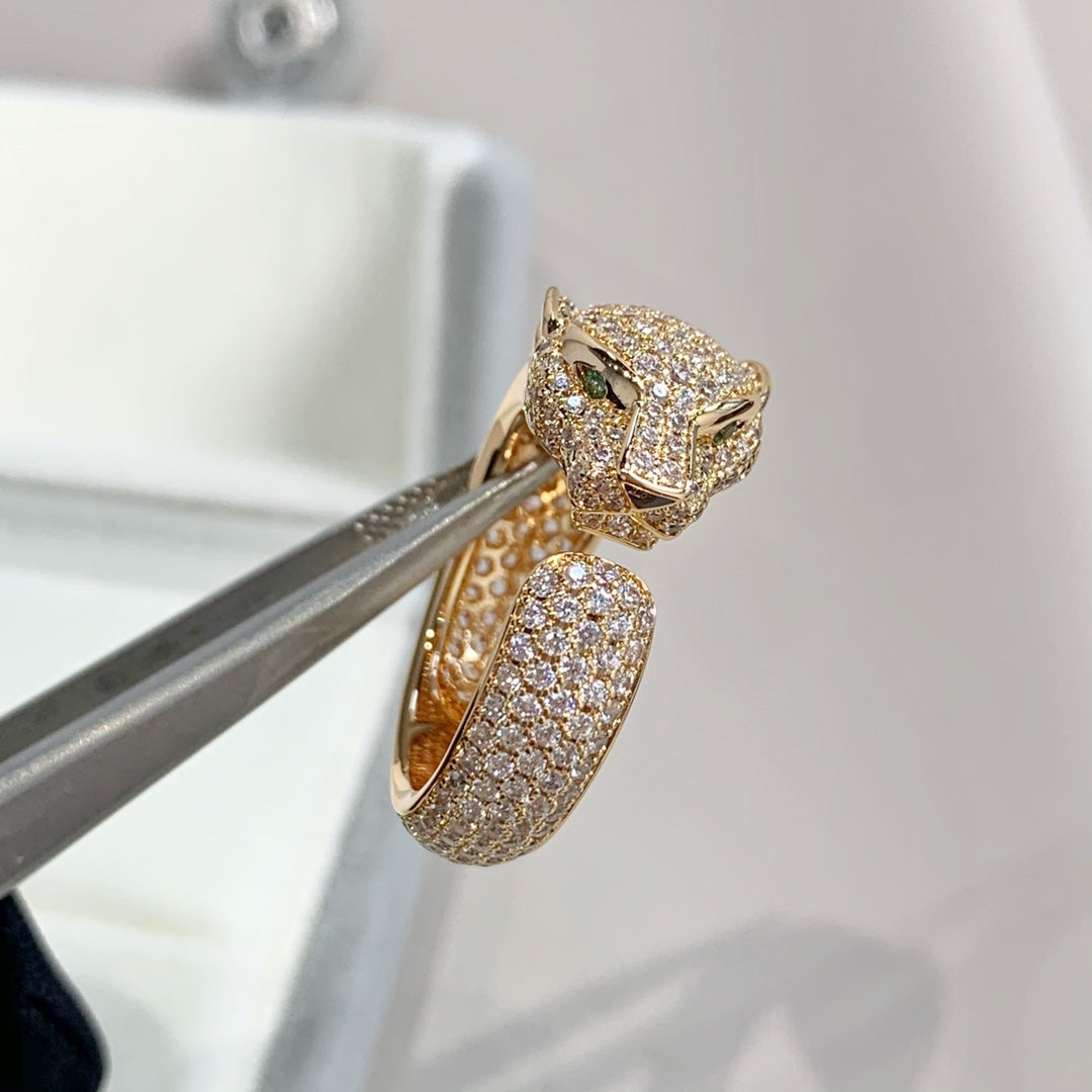 [Windsor Jewelry]PANTHERE PINK GOLD DIAMOND RING