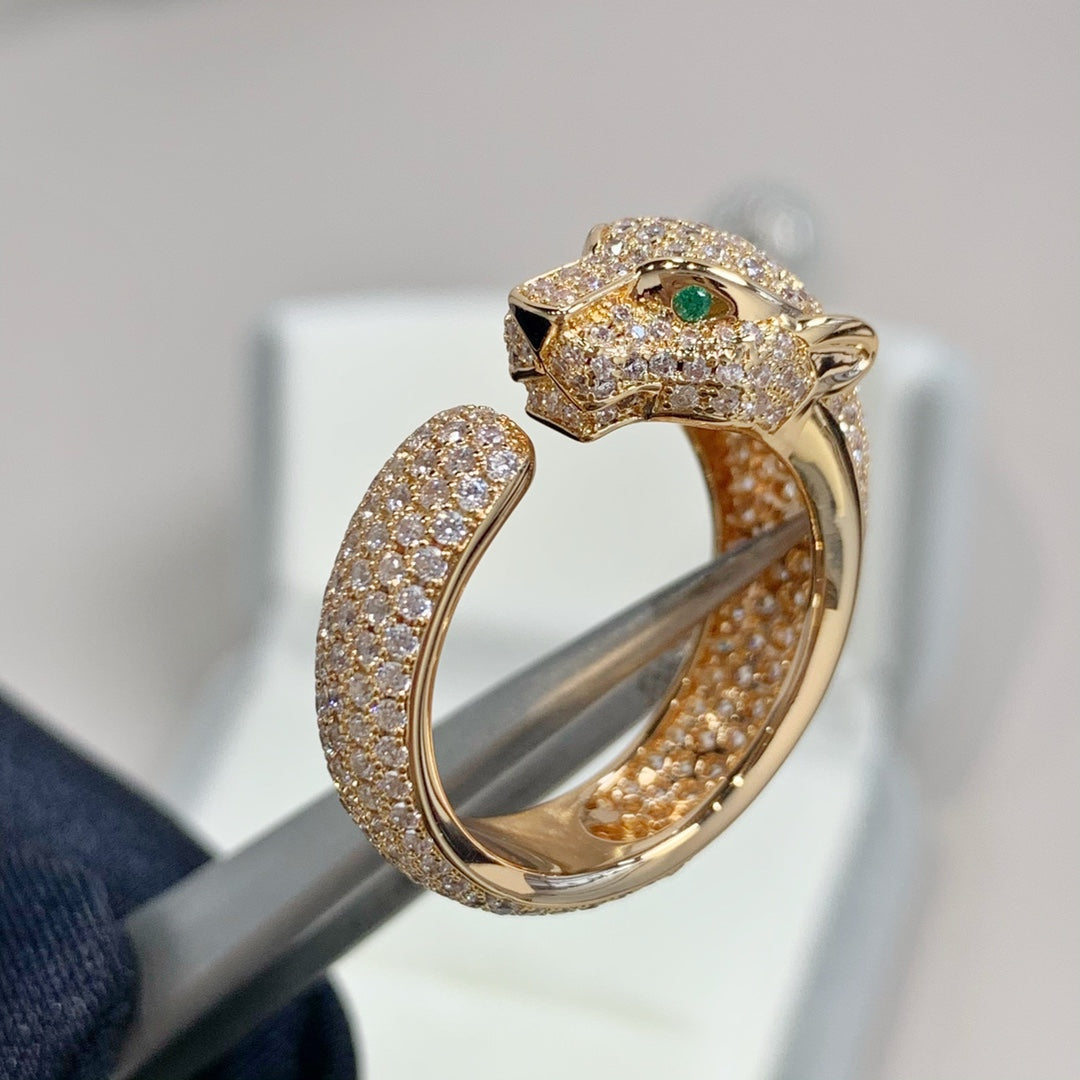 [Windsor Jewelry]PANTHERE PINK GOLD DIAMOND RING