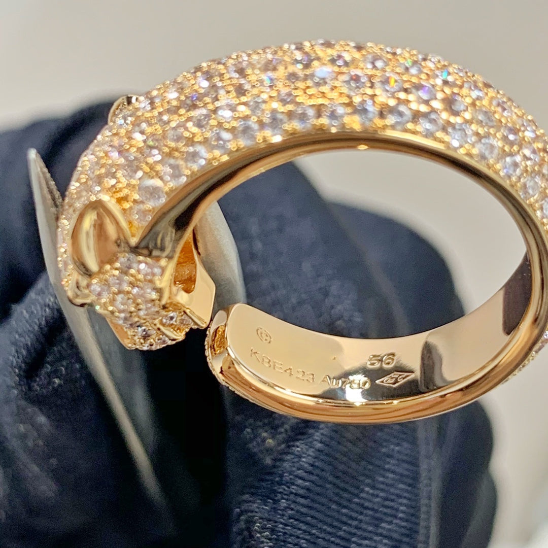 [Windsor Jewelry]PANTHERE PINK GOLD DIAMOND RING
