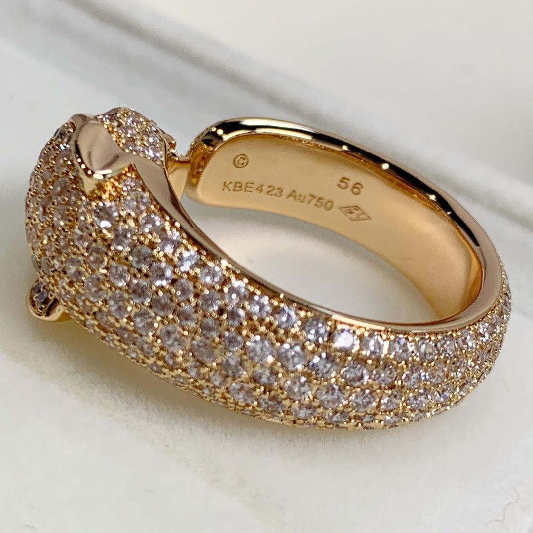 [Windsor Jewelry]PANTHERE PINK GOLD DIAMOND RING