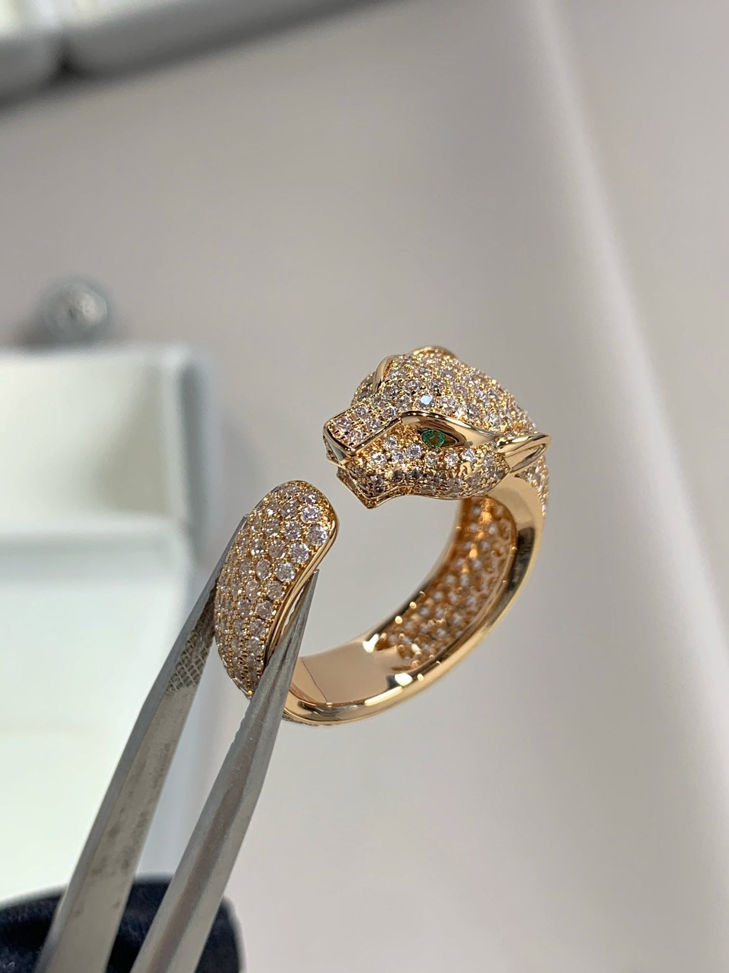 [Windsor Jewelry]PANTHERE PINK GOLD DIAMOND RING