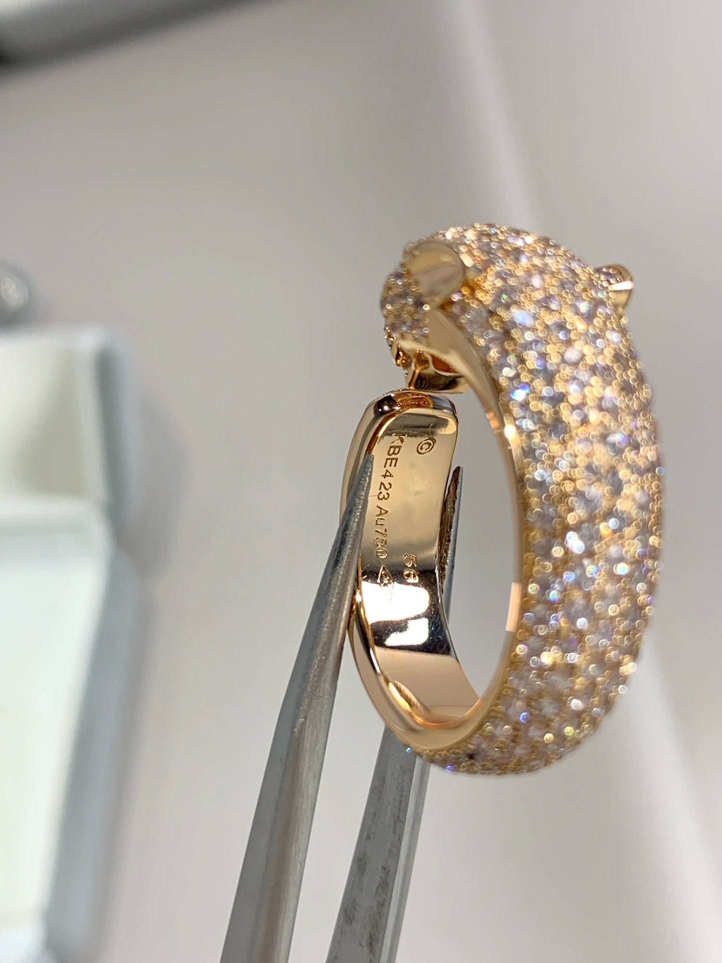 [Windsor Jewelry]PANTHERE PINK GOLD DIAMOND RING