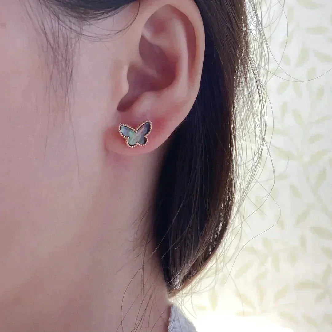 [Windsor Jewelry]BUTTERFLY DARK MOP  EARRINGS