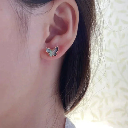 [Windsor Jewelry]BUTTERFLY DARK MOP  EARRINGS