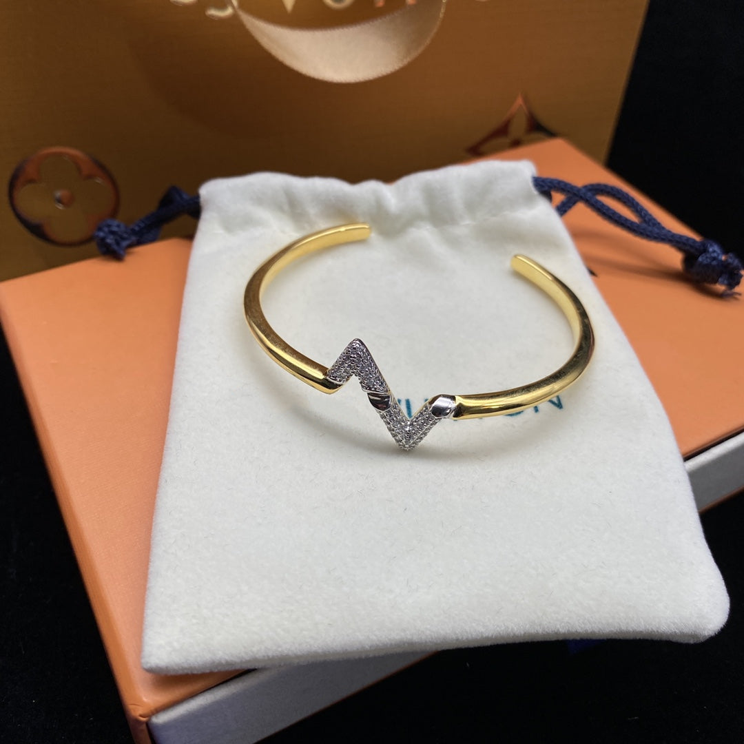[Windsor Jewelry]VOLTE UPSITE DOWN DIAMOND GOLD OPEN BRACELET