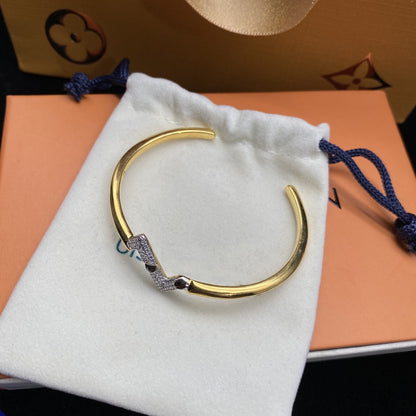 [Windsor Jewelry]VOLTE UPSITE DOWN DIAMOND GOLD OPEN BRACELET