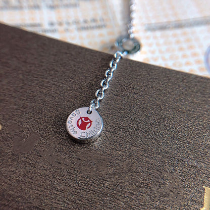 [Windsor Jewelry]ZERO 1 BLACK CERAMIC SILVER NECKLACE