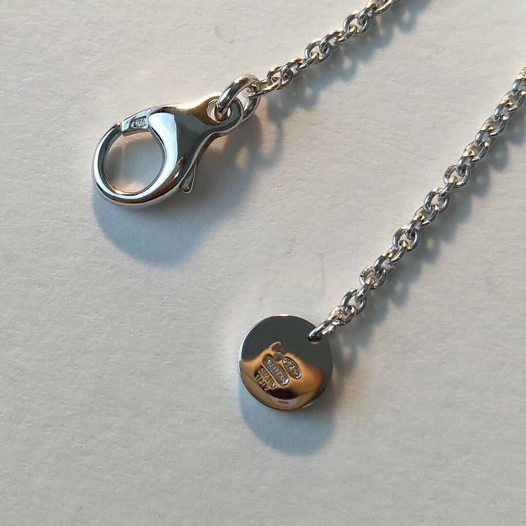[Windsor Jewelry]ZERO 1 BLACK CERAMIC SILVER NECKLACE
