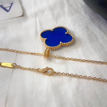[Windsor Jewelry]CLOVER 25MM NECKLACE TURQUOISE ROSE GOLD