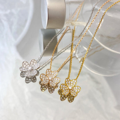 [Windsor Jewelry]FLOWER DIAMOND NECKLACE