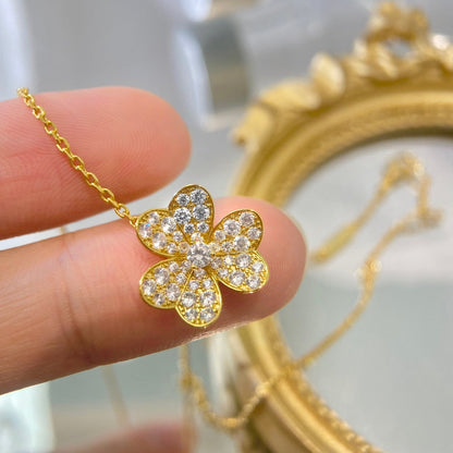 [Windsor Jewelry]FLOWER DIAMOND NECKLACE