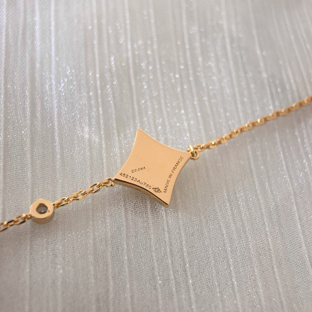 [Windsor Jewelry]COLOR STAR CARNELIAN PINK GOLD DIAMOND BRACELET