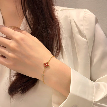 [Windsor Jewelry]COLOR STAR CARNELIAN PINK GOLD DIAMOND BRACELET