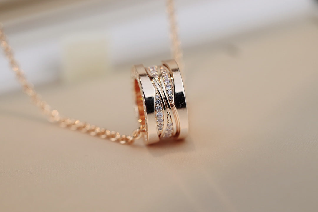 [Windsor Jewelry]ZERO 1 PINK GOLD DIAMOND NECKLACE