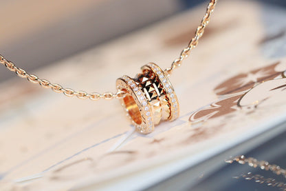 [Windsor Jewelry]ZERO 1 ROCK PEDANT PINK GOLD NECKLACE
