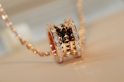 [Windsor Jewelry]ZERO 1 ROCK PEDANT PINK GOLD NECKLACE
