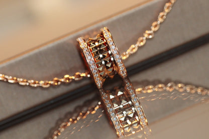 [Windsor Jewelry]ZERO 1 ROCK PEDANT PINK GOLD NECKLACE