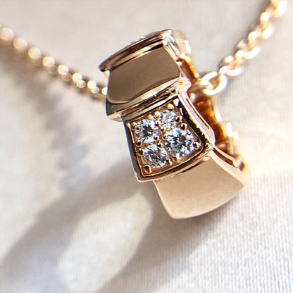 [Windsor Jewelry]SERPENTI PEDANT DIAMOND PINK GOLD NECKLACE