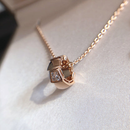 [Windsor Jewelry]SERPENTI PEDANT DIAMOND PINK GOLD NECKLACE
