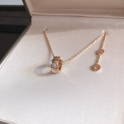 [Windsor Jewelry]SERPENTI PEDANT DIAMOND PINK GOLD NECKLACE
