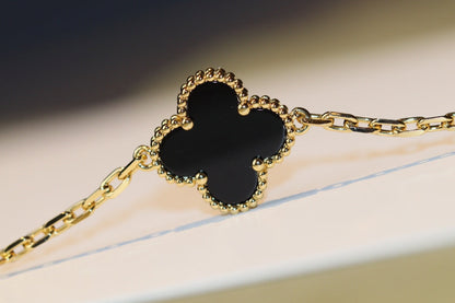 [Windsor Jewelry]CLOVER 20 MOTIFS ONYX ROSE GOLD