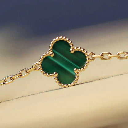 [Windsor Jewelry]CLOVER 20 MOTIFS MALACHITE GOLD