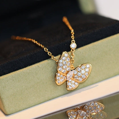 [Windsor Jewelry]BUTTERFLY DIAMOND NECKLACE