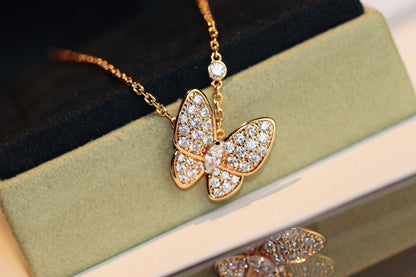 [Windsor Jewelry]BUTTERFLY DIAMOND NECKLACE