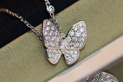 [Windsor Jewelry]BUTTERFLY DIAMOND NECKLACE