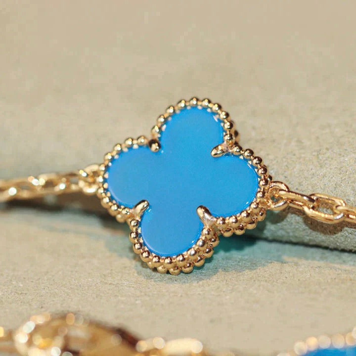 [Windsor Jewelry]CLOVER 20 MOTIFS TURQUOISE GOLD