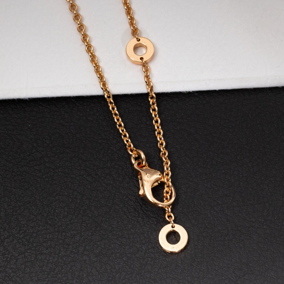 [Windsor Jewelry]ZERO 1 WHITE CERAMIC PINK GOLD DIAMOND NECKLACE