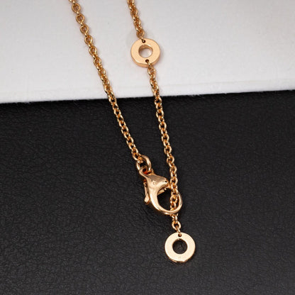 [Windsor Jewelry]ZERO 1 WHITE CERAMIC PINK GOLD DIAMOND NECKLACE