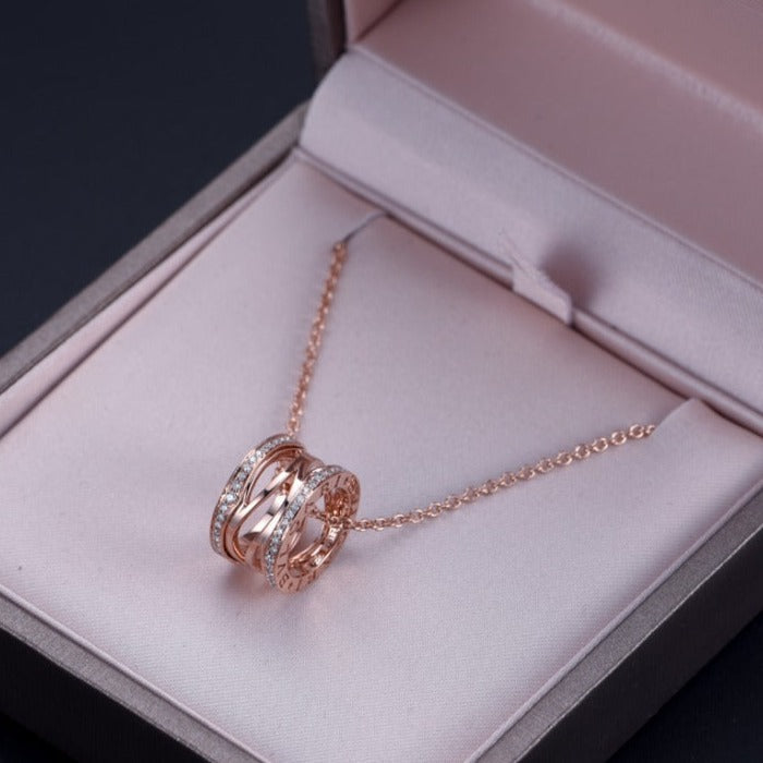[Windsor Jewelry]ZERO 1 PINK GOLD DIAMOND OPEN NECKLACE