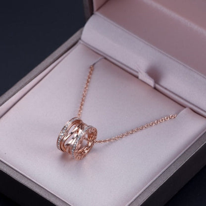 [Windsor Jewelry]ZERO 1 PINK GOLD DIAMOND OPEN NECKLACE