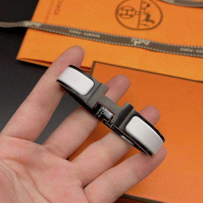 [Windsor Jewelry]H BRACELET 12MM BLACK WHITE CERAMIC