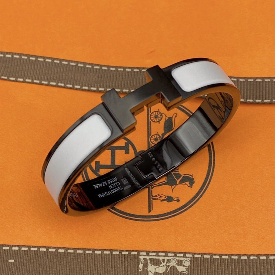 [Windsor Jewelry]H BRACELET 12MM BLACK WHITE CERAMIC