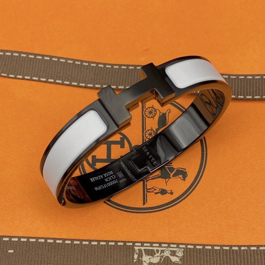 [Windsor Jewelry]H BRACELET 12MM BLACK WHITE CERAMIC