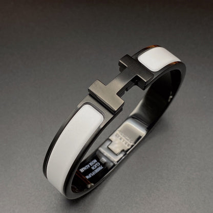 [Windsor Jewelry]H BRACELET 12MM BLACK WHITE CERAMIC