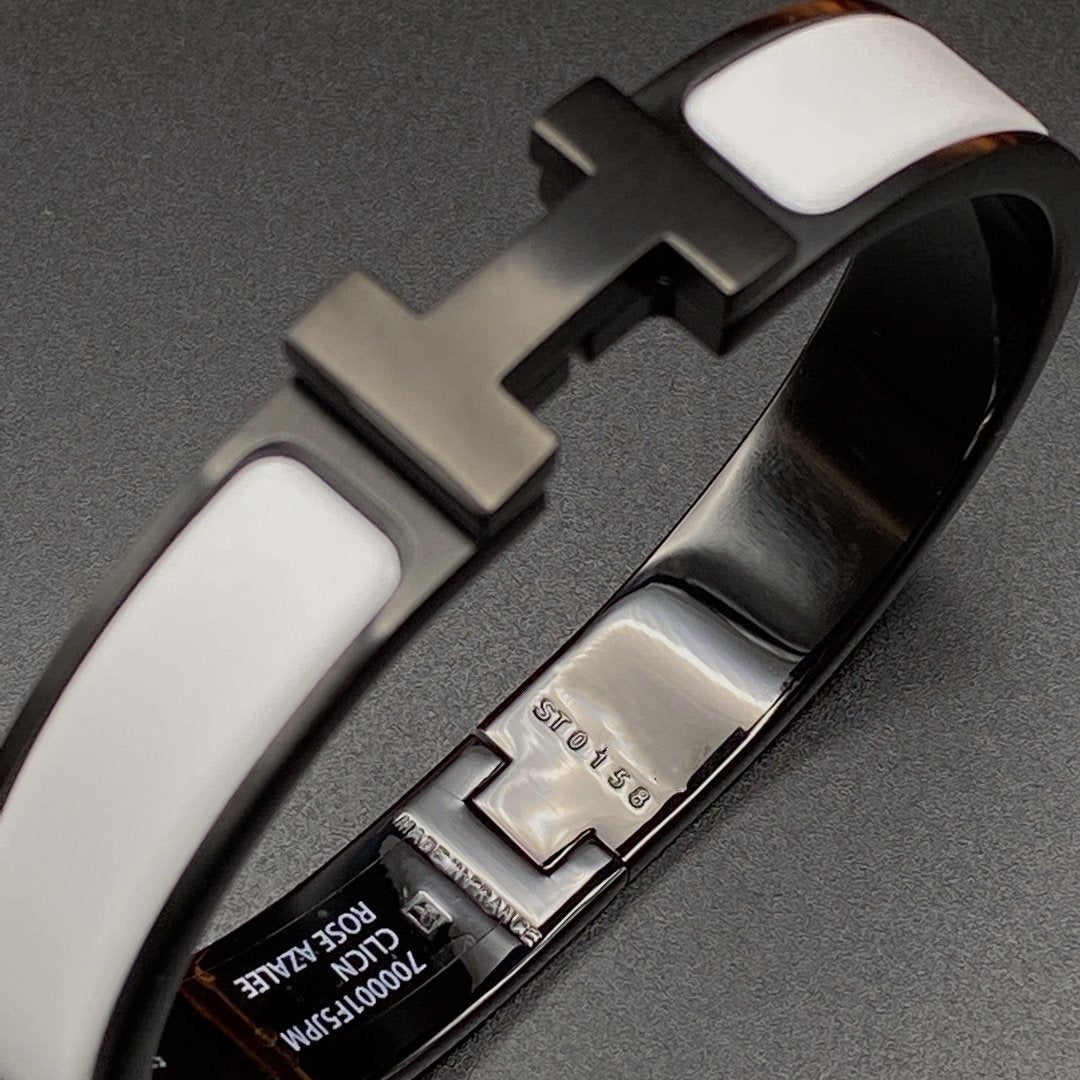 [Windsor Jewelry]H BRACELET 12MM BLACK WHITE CERAMIC