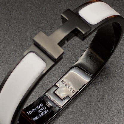 [Windsor Jewelry]H BRACELET 12MM BLACK WHITE CERAMIC