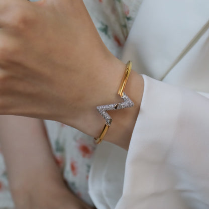 [Windsor Jewelry]VOLTE UPSITE DOWN GOLD DIAMOND BRACELET