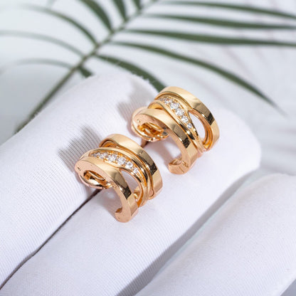 [Windsor Jewelry]ZERO 1 PINK GOLD DIAMONDS EARRINGS