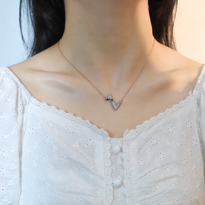 [Windsor Jewelry]VOLT SILVER DIAMOND PEDANT NECKLACE