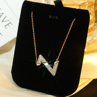 [Windsor Jewelry]VOLT SILVER DIAMOND PEDANT NECKLACE