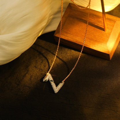 [Windsor Jewelry]VOLT SILVER DIAMOND PEDANT NECKLACE